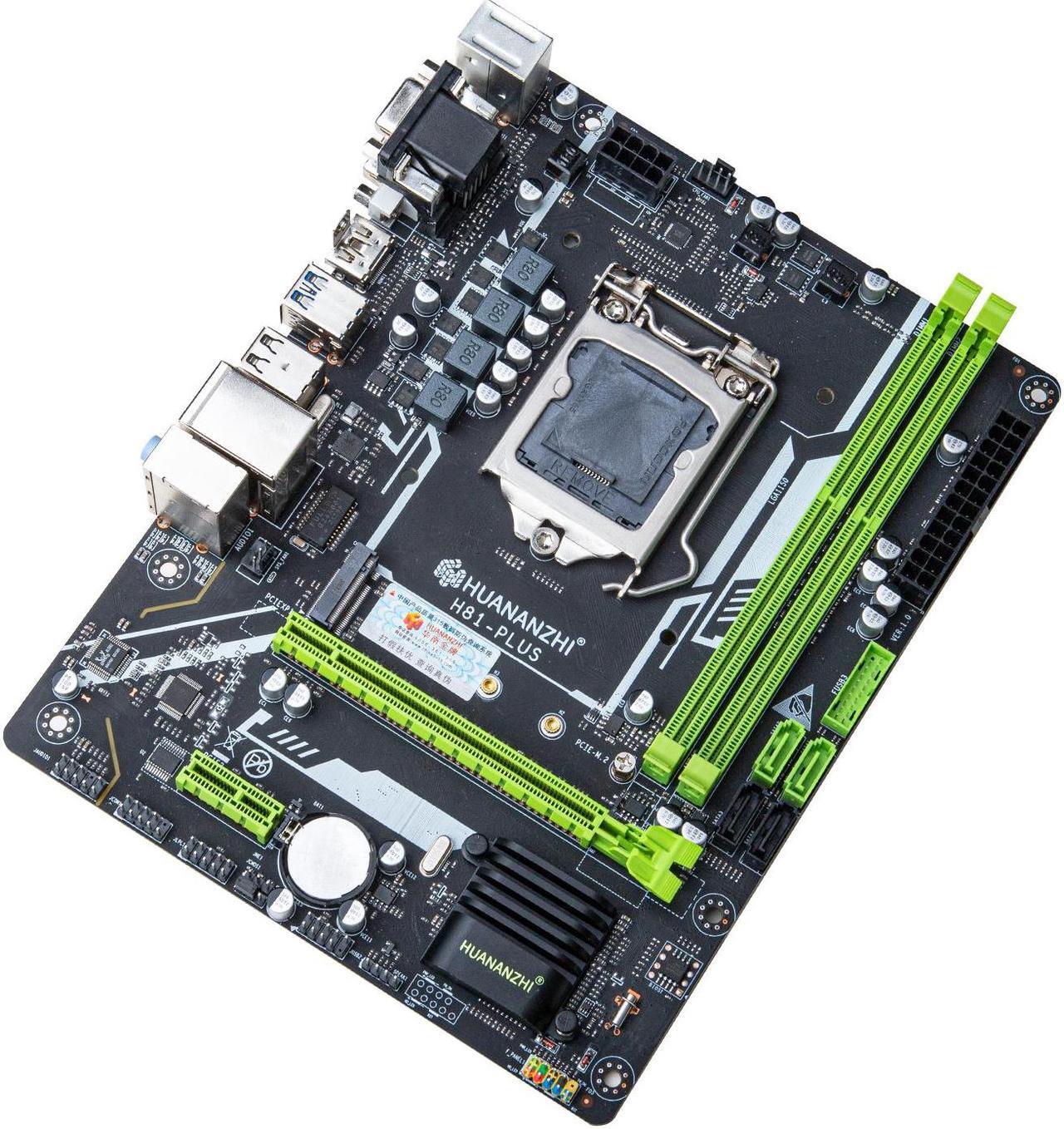 Alt view image 4 of 7 - HUANANZHI H81 PLUS Motherboard LGA 1150 M.2 NVME Slot Support i3 i5 i7 E3 V3 Processor DDR3 RAM H81 PLUS Mainboard