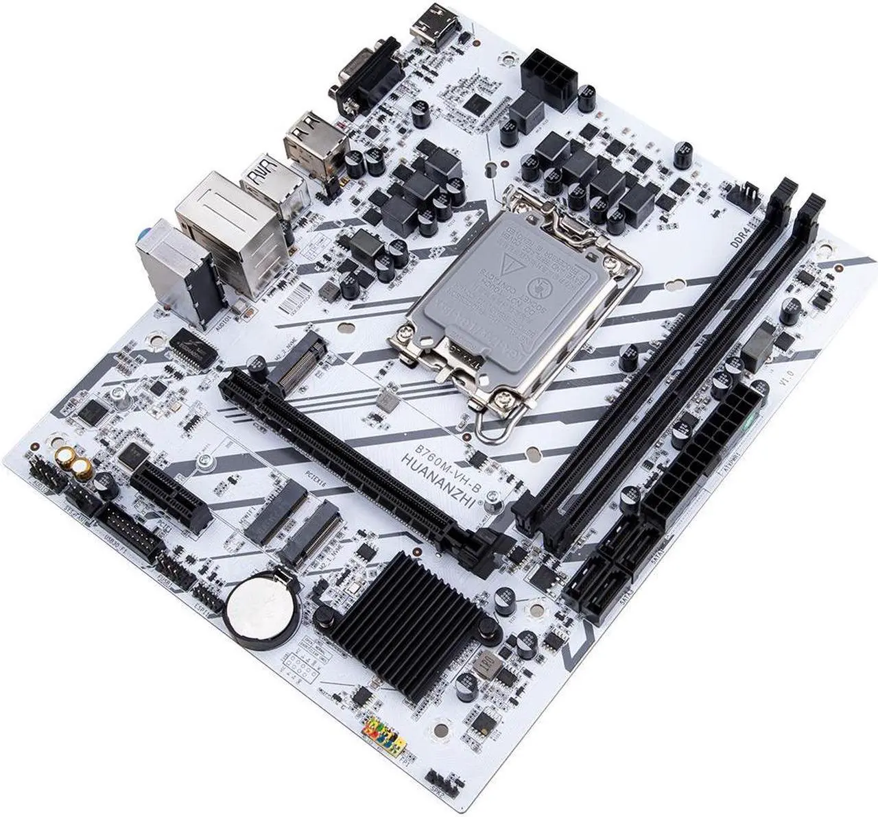 Alt view image 3 of 5 - HUANANZHI B760M VH B M-ATX DDR4 Motherboard Support 12 13 Gen(LGA 1700 CPU 12100F/12400F/12490F/12600F/12700F/13600F)