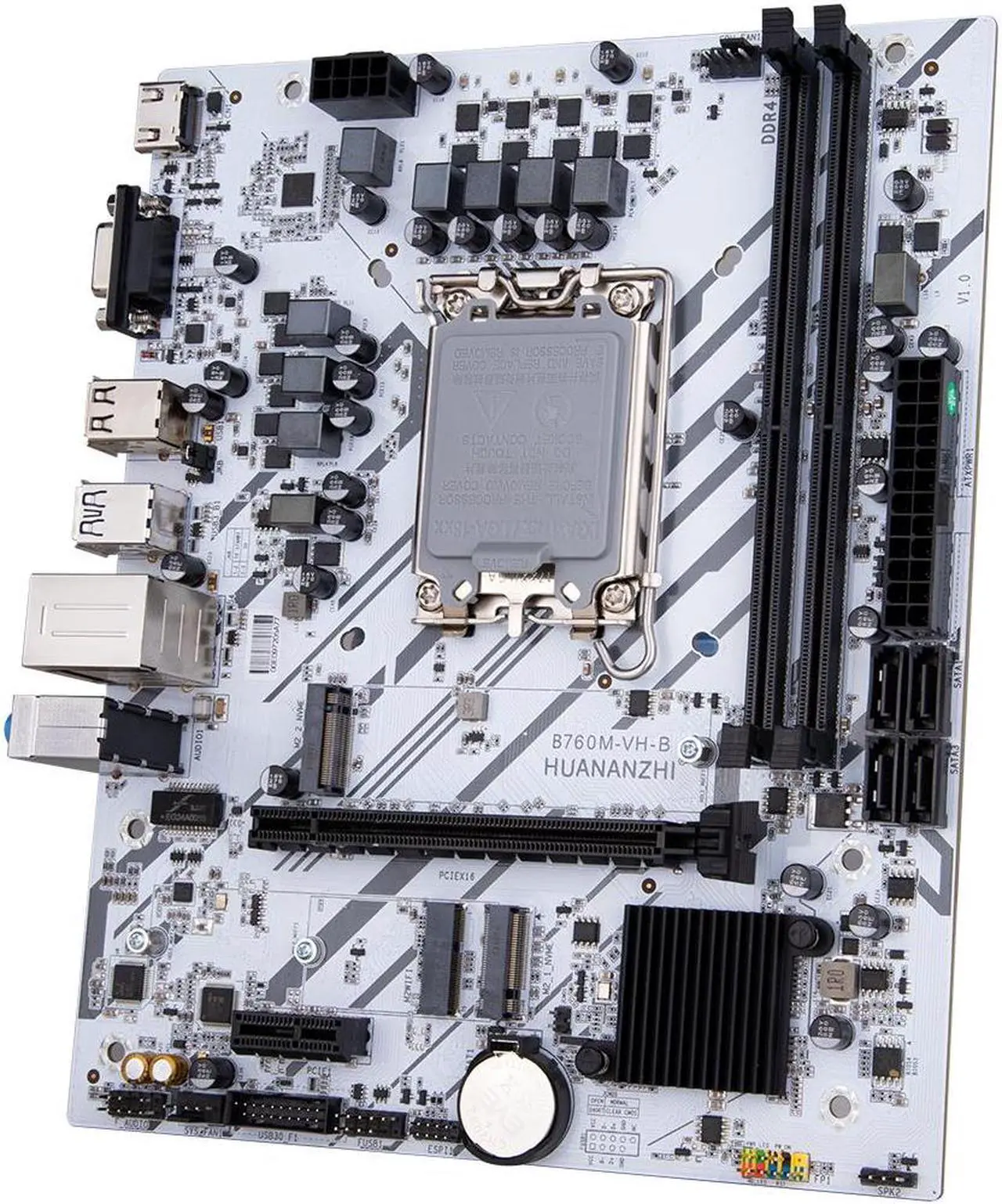 Alt view image 4 of 5 - HUANANZHI B760M VH B M-ATX DDR4 Motherboard Support 12 13 Gen(LGA 1700 CPU 12100F/12400F/12490F/12600F/12700F/13600F)