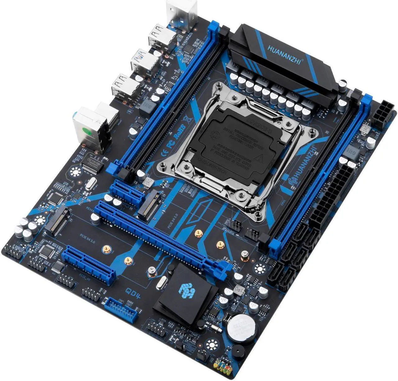 Alt view image 3 of 7 - HUANANZHI X99 QD4 LGA 2011-3 X99 Motherboard support E5 2620 2640 2650 2666 2670 2680 2690 2696 2699 V3 V4 All Series