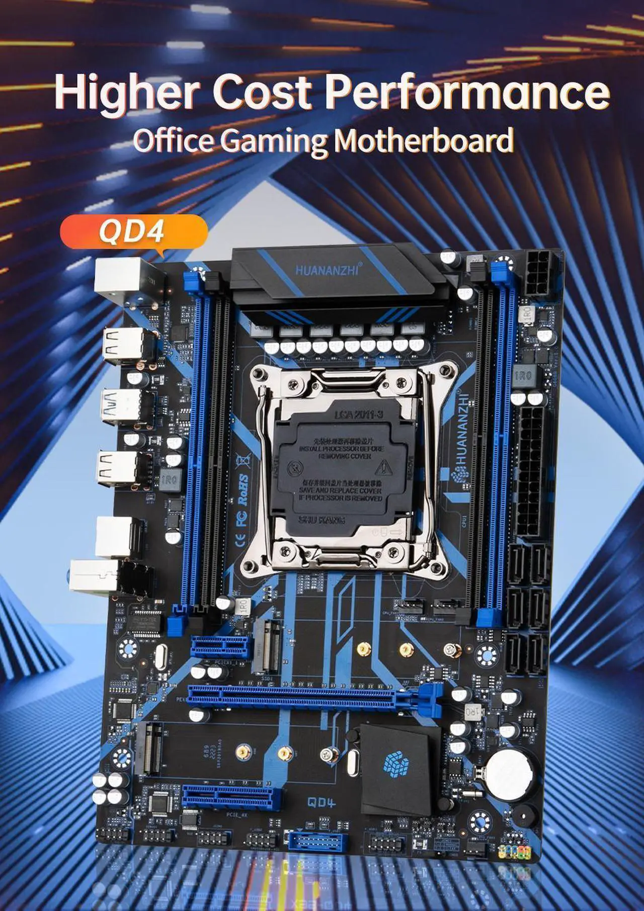 Alt view image 6 of 7 - HUANANZHI X99 QD4 LGA 2011-3 X99 Motherboard support E5 2620 2640 2650 2666 2670 2680 2690 2696 2699 V3 V4 All Series