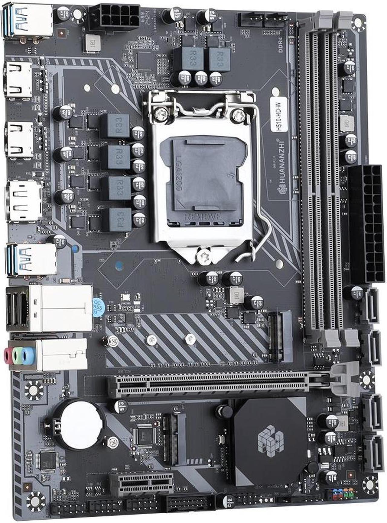 Alt view image 2 of 4 - HUANANZHI H510 HD W M-ATX Motherboard LGA 1200 Support 10 11 generation DDR4 2400 2666 2933M 3200Hz 64G M.2 NVME SATA3.0