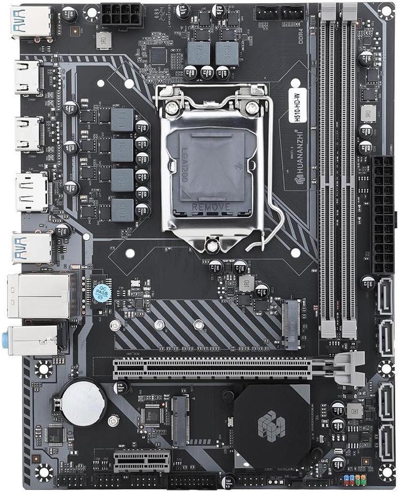 Main image of HUANANZHI H510 HD W M-ATX Motherboard LGA 1200 Support 10 11 generation DDR4 2400 2666 2933M 3200Hz 64G M.2 NVME SATA3.0