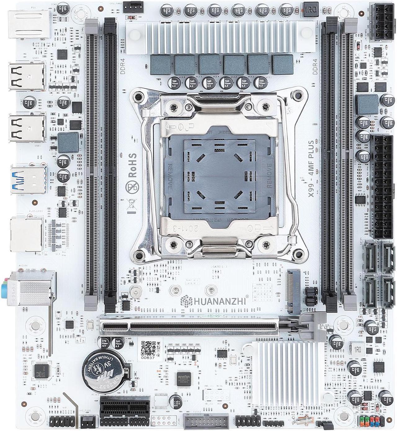 Alt view image 2 of 4 - HUANANZHI X99 4MF plus LGA 2011-3 Xeon Motherboard - DDR4 RECC/NON-ECC Memory Support NVME Connectivity with TPM 2.0