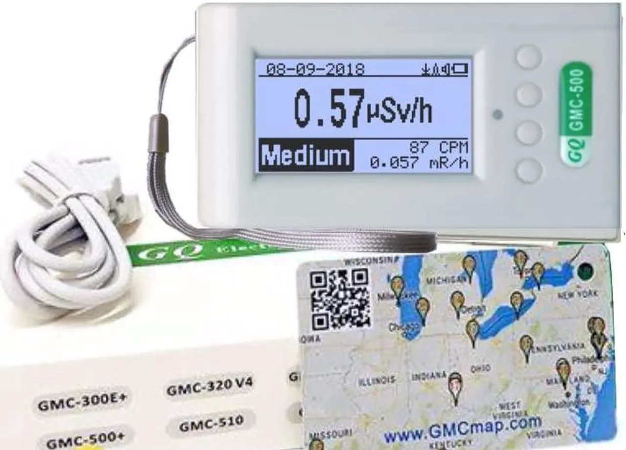 Alt view image 3 of 4 - GQ GMC-500Plus Geiger Counter Nuclear Radiation Detector Dosimeter Dual Tube Data Logging