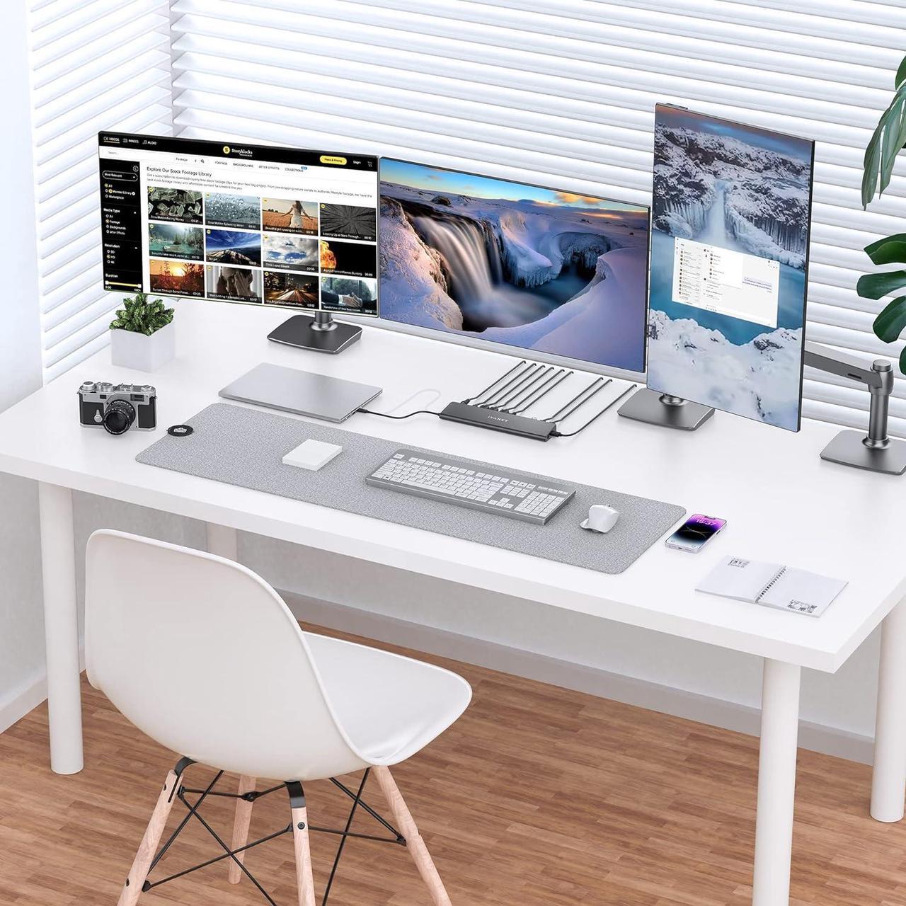 Alt view image 8 of 7 - iVANKY Laptop Docking Station with 100W Power Adapter USB C 13-in-1 Triple Display Thunderbolt 3/4 Dock, Dual Monitor For Dell, HP, ASUS, Surface, Acer, etc, DP, 96W PD, USB 3.0, SD/TF