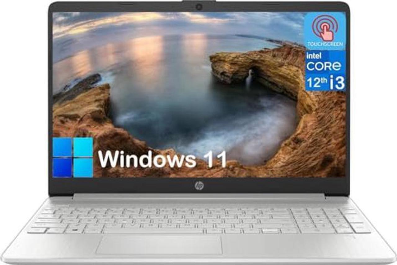 HP 2023 Newest Laptop, 15.6" Touchscreen Display, Intel Core i3-1215U Processor, 8GB RAM, 512GB SSD, Fast Charge, Intel UHD Graphics, Wi-Fi, Bluetooth, Webcam, Thin & Portable, Windows 11 Home