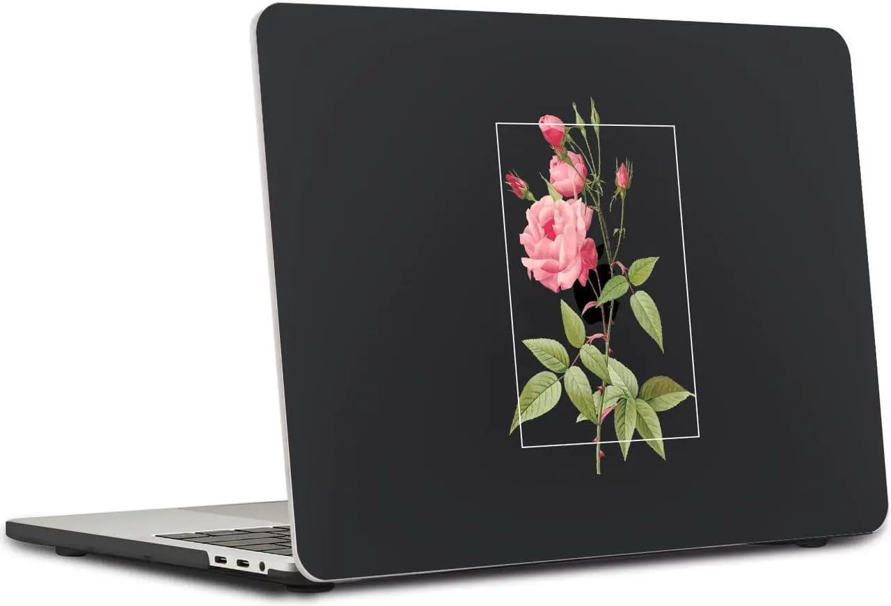 Alt view image 2 of 5 - SaharaCase - Apple MacBook Air 13.6" M2 and 13" M3 Chip Laptops Hybrid-Flex Arts Case with Silicone KeyPad Cover - Sleek Hard Shell, Snap-On, Anti-Slip Grip (Black Rose)