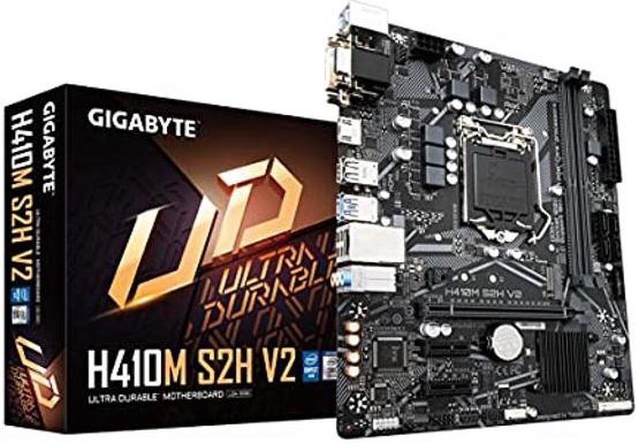 GIGABYTE H410M S2H V2 (LGA 1200/ Intel/ H470/ Micro-ATX/M.2/ SATA 6Gb/s/USB 3.2 Gen 1/ Motherboard)