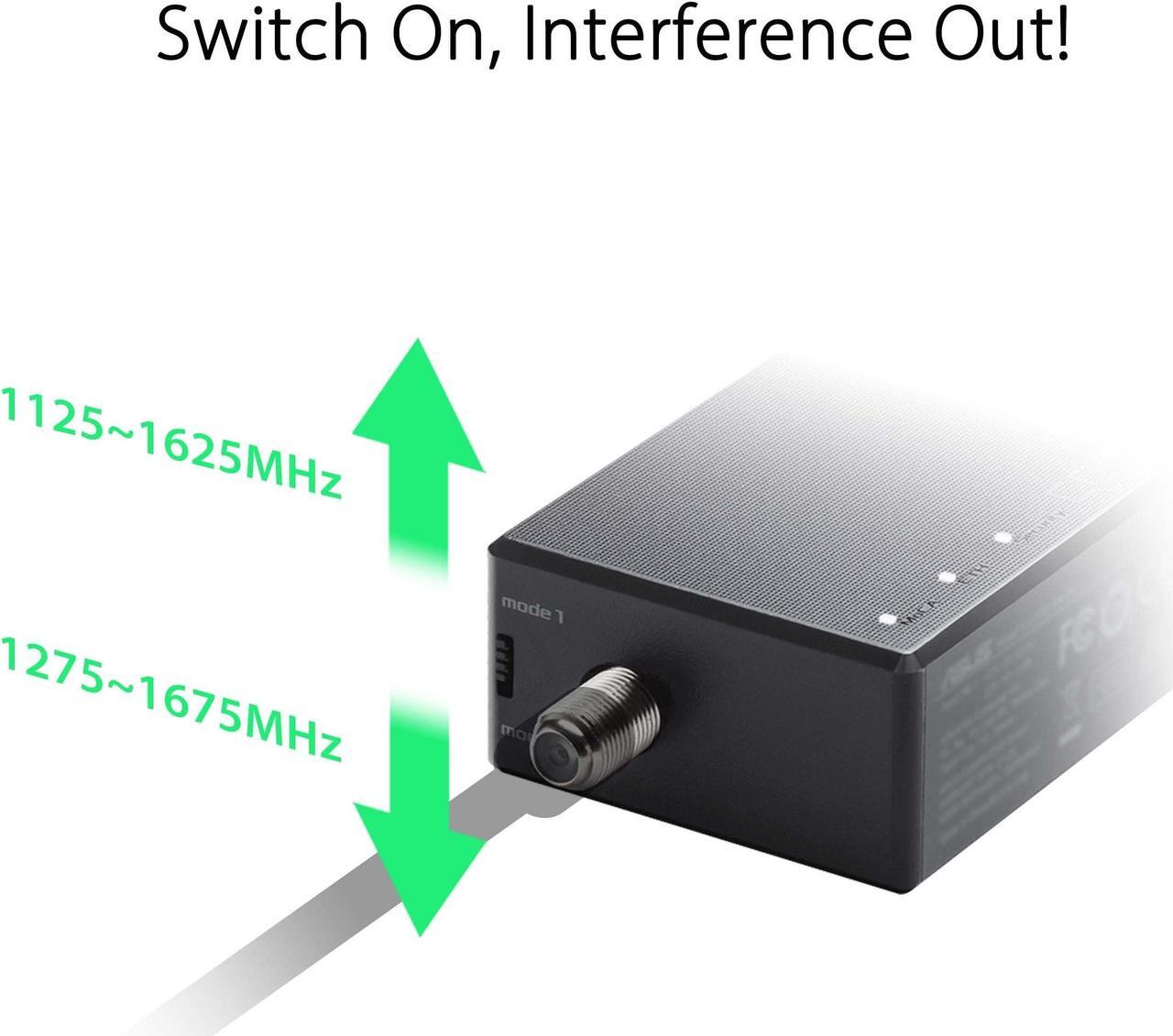 Alt view image 3 of 5 - ASUS 2.5Gbps Ethernet Over Coax Adapter (MA-25 1 Pack), MoCA 2.5, High Speed Internet, Mesh backhaul, TV Streaming, MPS Security, Wall-mountable