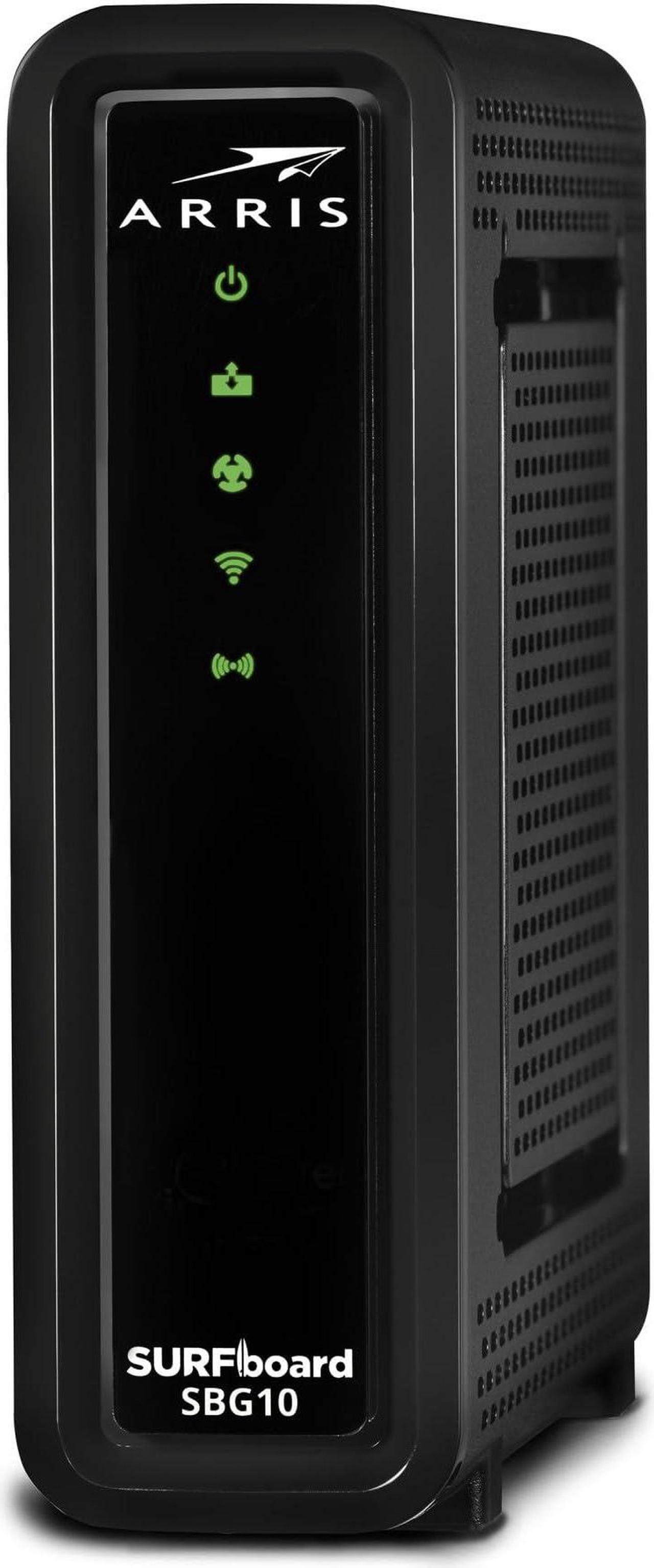 Main image of ARRIS SURFboard SBG10 DOCSIS 3.0 16 x 4 Gigabit Cable Modem & AC1600 Wi-Fi Router , Comcast Xfinity, Cox, Spectrum, 400 Mbps Max Internet Speeds