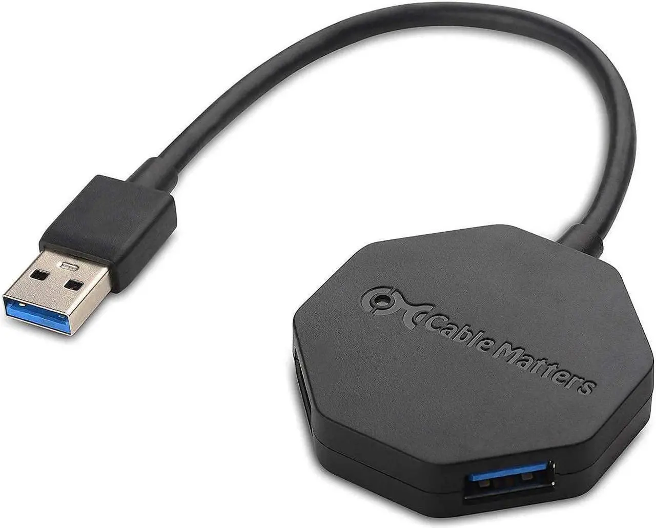 Alt view image 5 of 5 - Cable Matters USB to DisplayPort Adapter (USB 3.0 to DisplayPort Adapter, USB 3 to DisplayPort Adapter, USB to DP Adapter) Supporting 4K Resolution for Windows & Ultra Mini 4 Port USB Hub