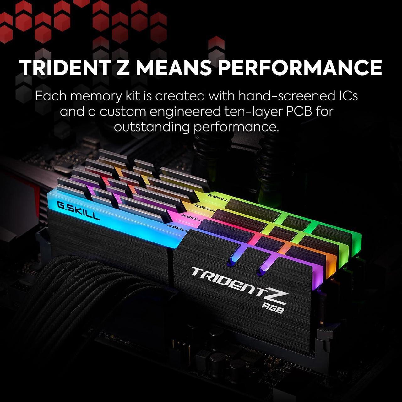 Alt view image 2 of 4 - G.SKILL Trident Z RGB Series (Intel XMP) DDR4 RAM 32GB (2x16GB) 4000MT/s CL18-22-22-42 1.40V Desktop Computer Memory UDIMM (F4-4000C18D-32GTZR)