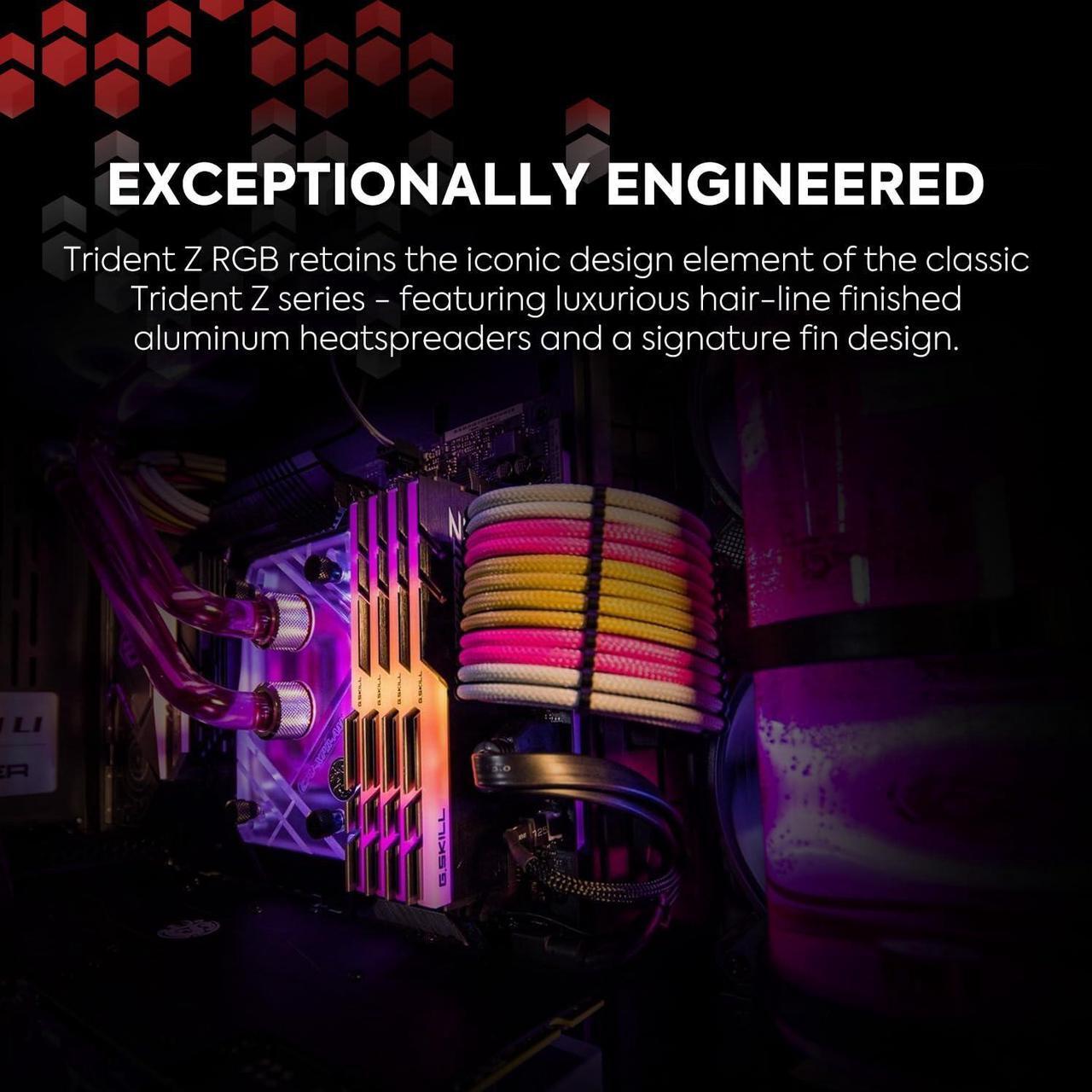 Alt view image 4 of 4 - G.SKILL Trident Z RGB Series (Intel XMP) DDR4 RAM 32GB (2x16GB) 4000MT/s CL18-22-22-42 1.40V Desktop Computer Memory UDIMM (F4-4000C18D-32GTZR)