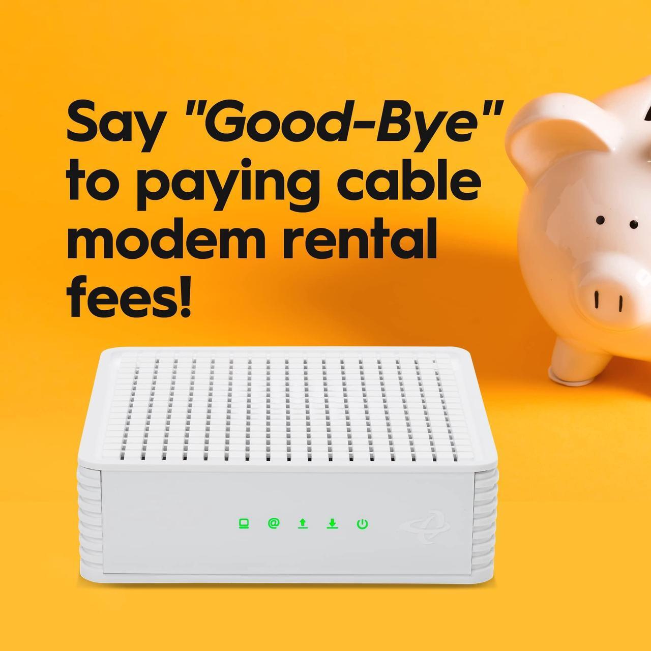 Alt view image 3 of 5 - Hitron CODA DOCSIS 3.1 Modem | Pairs with Any WiFi Router or Mesh WiFi | Certified with Comcast Xfinity, Charter Spectrum, Cox | 10x Faster Than DOCSIS 3.0 | Cable Modem with 2X 1 Gbps Ethernet Ports
