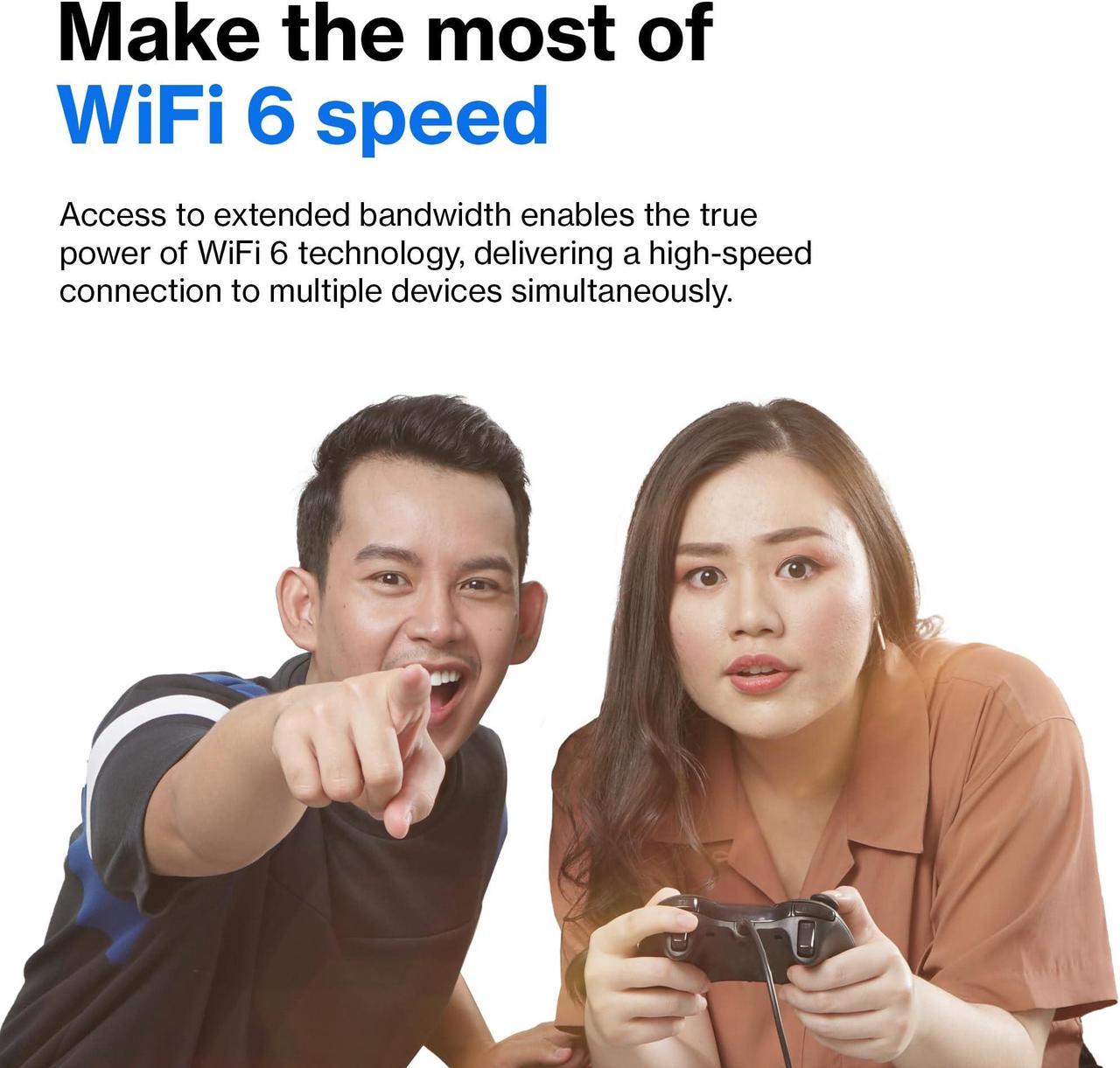 Alt view image 3 of 5 - Linksys MX4200 Mesh WiFi Router - AX4200 WiFi 6 Router - Velop Tri-Band WiFi Mesh Router For Wireless Internet - Internet Router - Connect 40+ Devices, 2,700 Sq Ft, 1-Pk