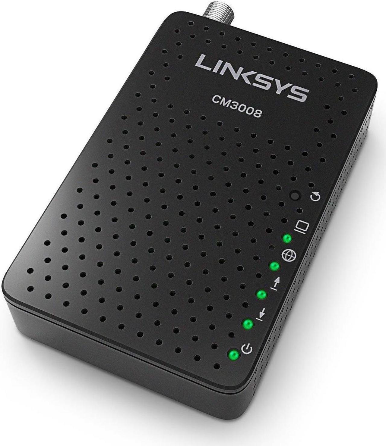 Alt view image 3 of 5 - Linksys DOCSIS 3.0 8x4 Cable Modem Certified with Comcast Xfinity, Spectrum, Cox (CM3008)