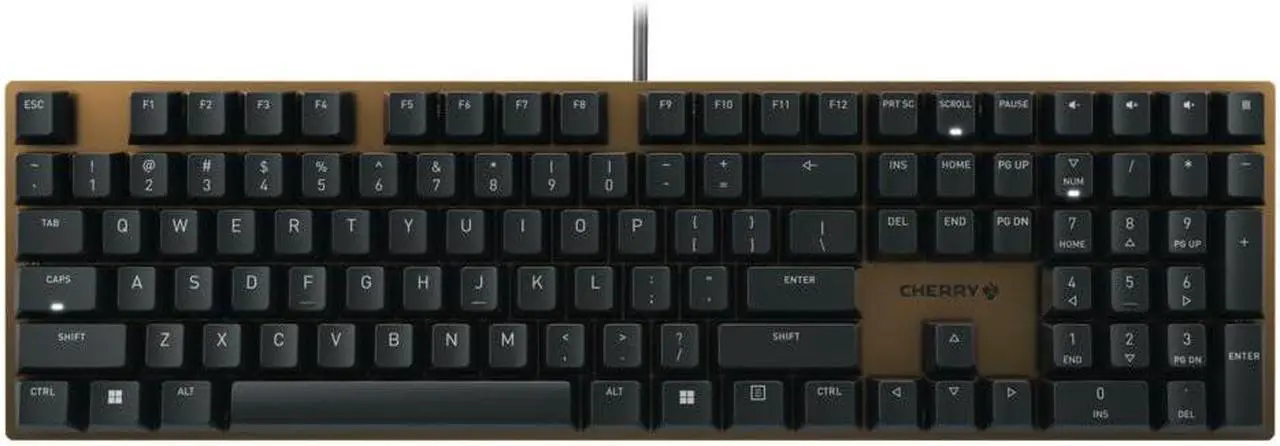 Main image of Cherry KC 200 MX Mechanical Office Keyboard with New MX2A switches. Modern Design with Metal Plate Frame. (Bronze W/MX2A Brown Switch)
