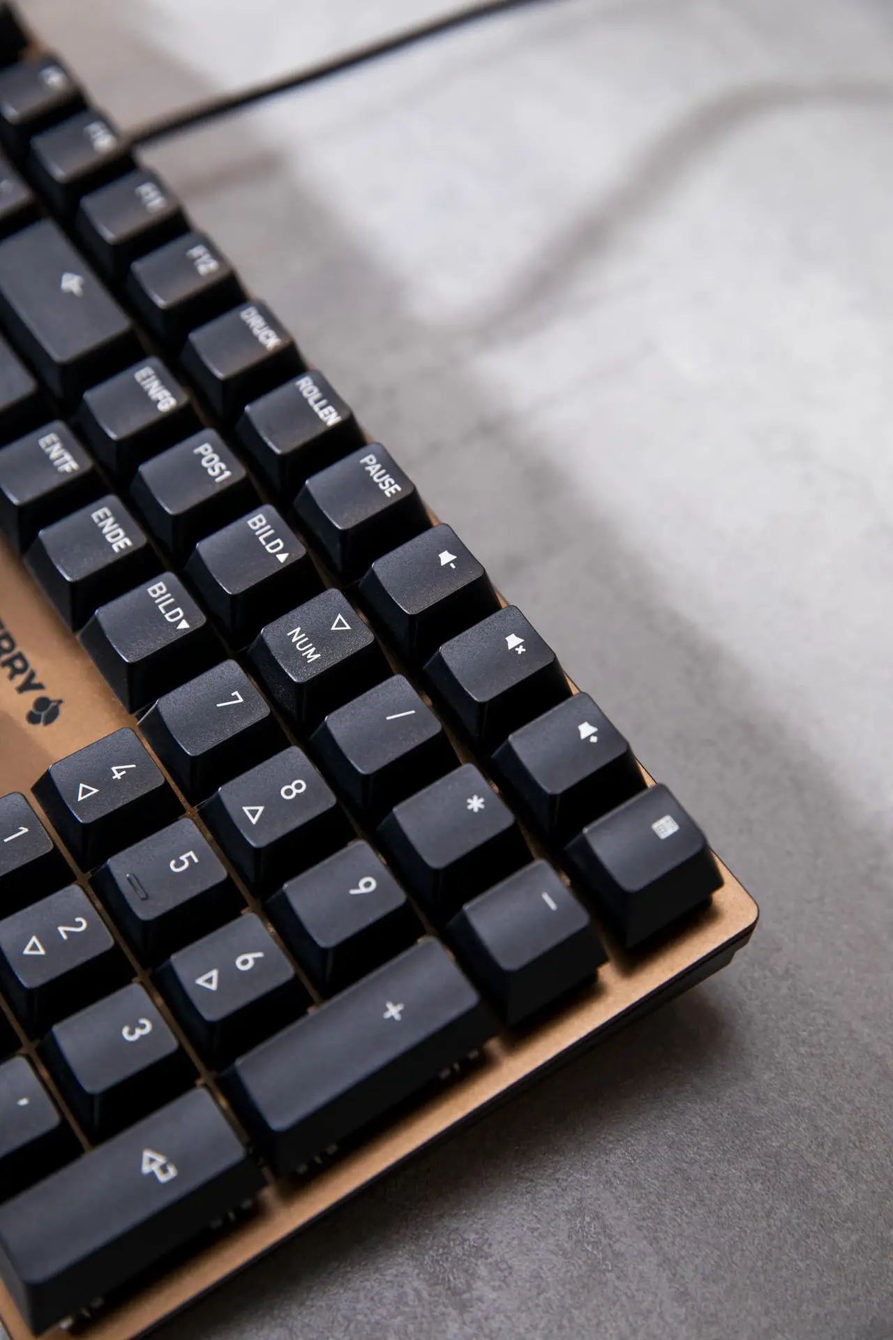 Alt view image 2 of 5 - Cherry KC 200 MX Mechanical Office Keyboard with New MX2A switches. Modern Design with Metal Plate Frame. (Bronze W/MX2A Brown Switch)