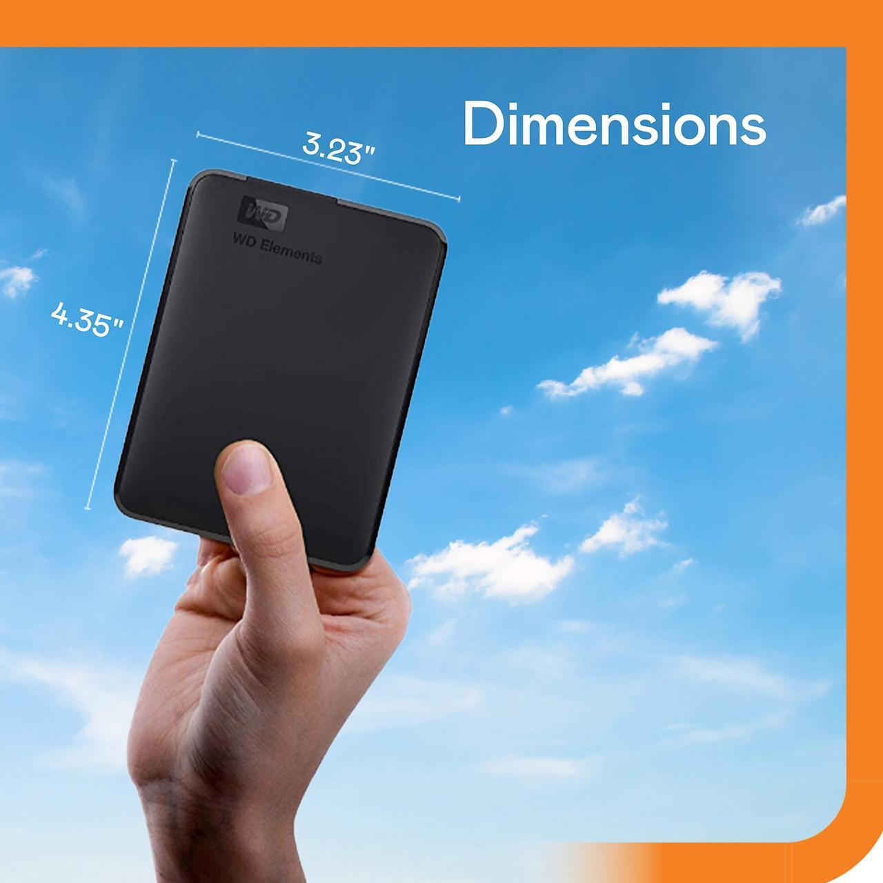 Alt view image 2 of 5 - WD 5TB Elements Portable HDD, External Hard Drive, USB 3.0 for PC & Mac, Plug and Play Ready - WDBU6Y0050BBK-WESN