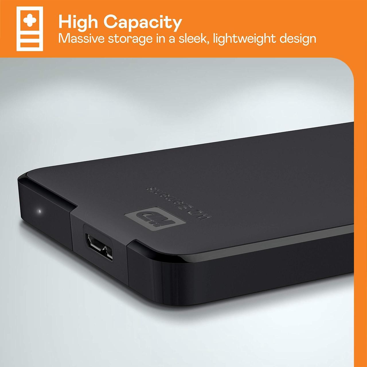 Alt view image 4 of 5 - WD 5TB Elements Portable HDD, External Hard Drive, USB 3.0 for PC & Mac, Plug and Play Ready - WDBU6Y0050BBK-WESN
