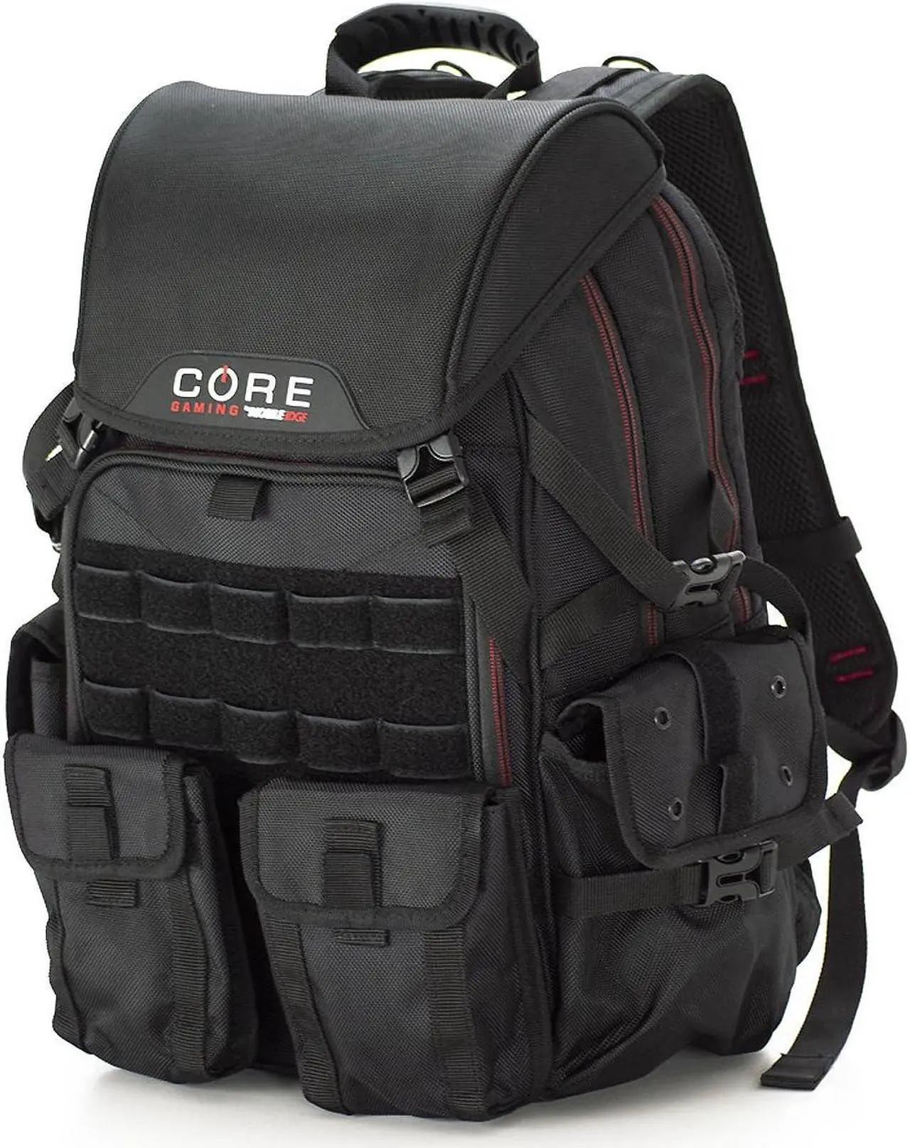 Main image of Mobile Edge Core Gaming Tactical Backpack for Men and Women, 17 Inch Laptop Travel Computer Gear Bag, Water-Resistant Cover, Black, Large