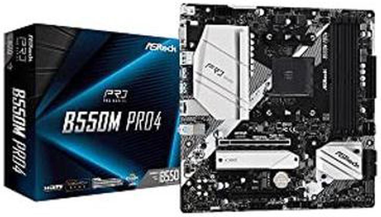 Main image of ASRock B550M PRO4 Supports 3rd Gen AMD AM4 Ryzen(tm) / Future AMD Ryzen(tm) Processors Motherboard