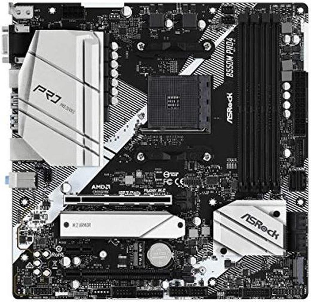 Alt view image 4 of 5 - ASRock B550M PRO4 Supports 3rd Gen AMD AM4 Ryzen(tm) / Future AMD Ryzen(tm) Processors Motherboard