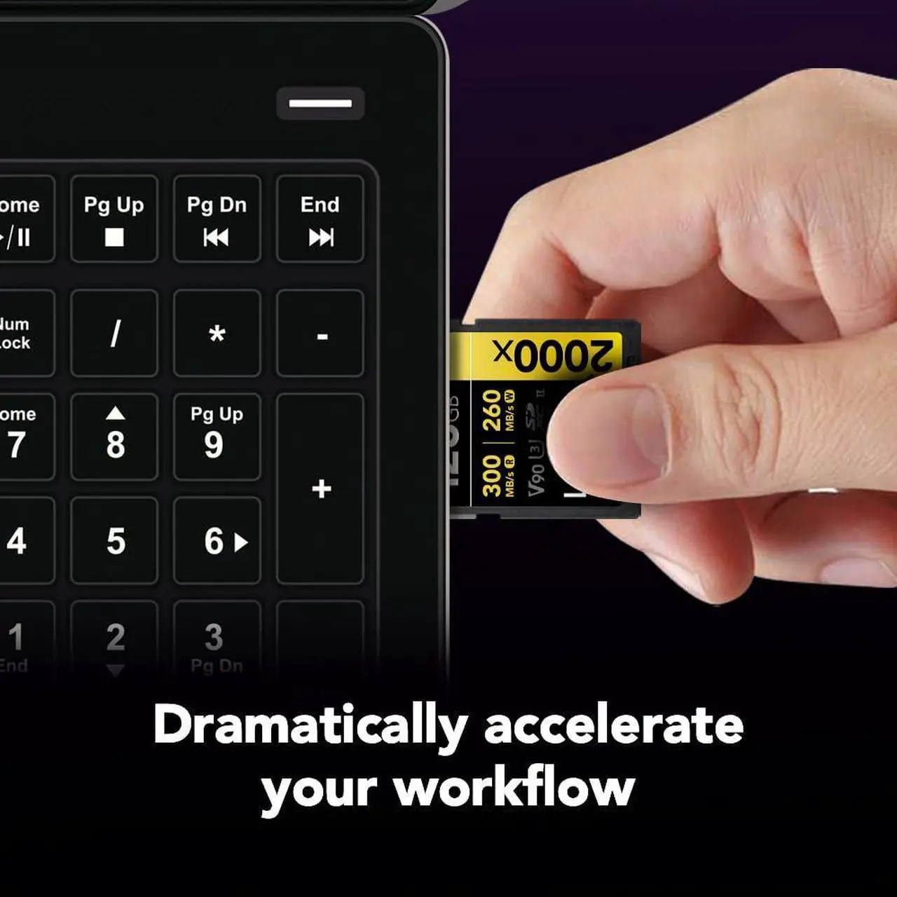 Alt view image 3 of 5 - Lexar 128GB Professional 2000x SDXC Memory Card, UHS-II, C10, U3, V90, Full-HD & 8K Video, Up To 300MB/s Read, for DSLR, Cinema-Quality Video Cameras (LSD2000128G-BNNNU)