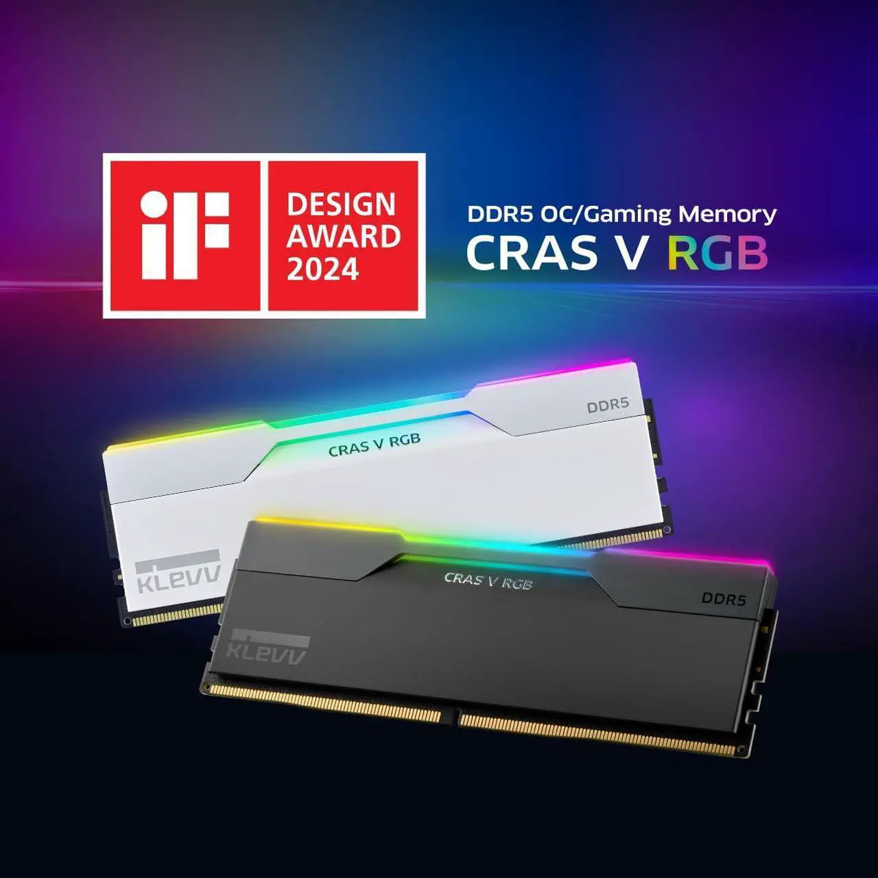 Alt view image 2 of 5 - KLEVV CRAS V RGB DDR5 32GB (2x16GB) 6000MHz CL30 1.35V Gaming Desktop Ram Memory SK Hynix Chip XMP 3.0 / AMD EXPO Ready - White (KD5AGUA80-60A300J)
