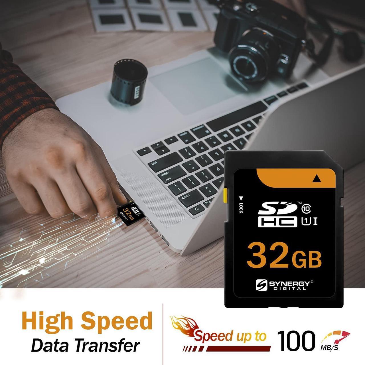 Alt view image 4 of 5 - Synergy Digital 32GB, SDHC UHS-I Memory Cards - Class 10, U1, 100MB/s, 300 Series - Pack of 10