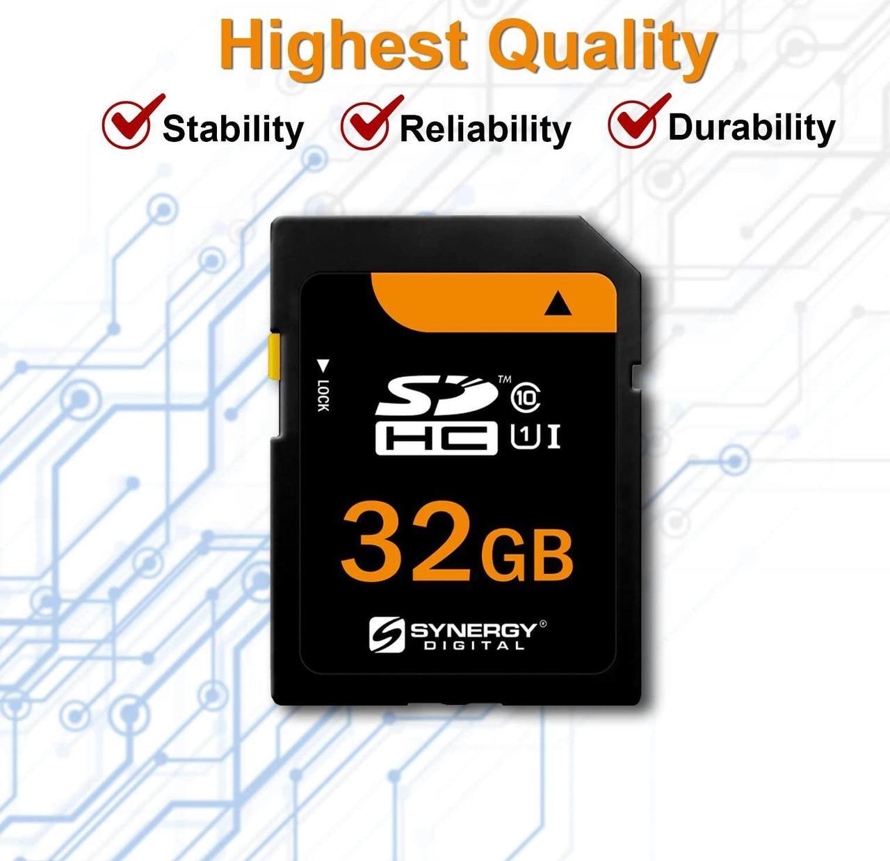 Alt view image 5 of 5 - Synergy Digital 32GB, SDHC UHS-I Memory Cards - Class 10, U1, 100MB/s, 300 Series - Pack of 10