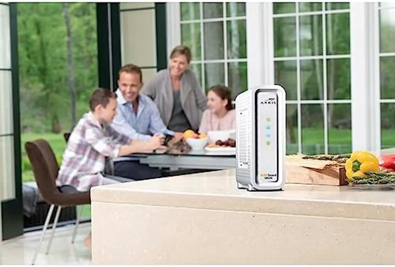 Alt view image 4 of 5 - ARRIS SURFboard SB8200 DOCSIS 3.1 Cable Modem , Approved for Comcast Xfinity, Cox, Charter Spectrum, & more , Two 1 Gbps Ports , 1 Gbps Max Internet Speeds , 4 OFDM Channels