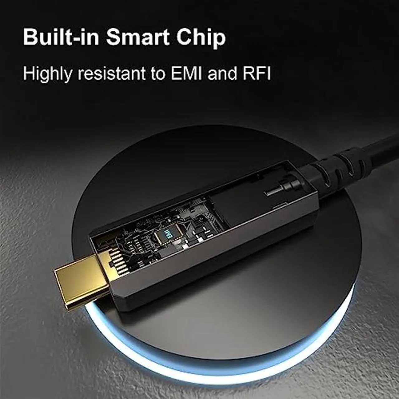 Alt view image 2 of 5 - FIBBR Fiber Optic USB3.2 Cable(16.5ft), 10Gpbs USB A to USB C Cable for Webcams, VR/AR,Projectors,Displays and More