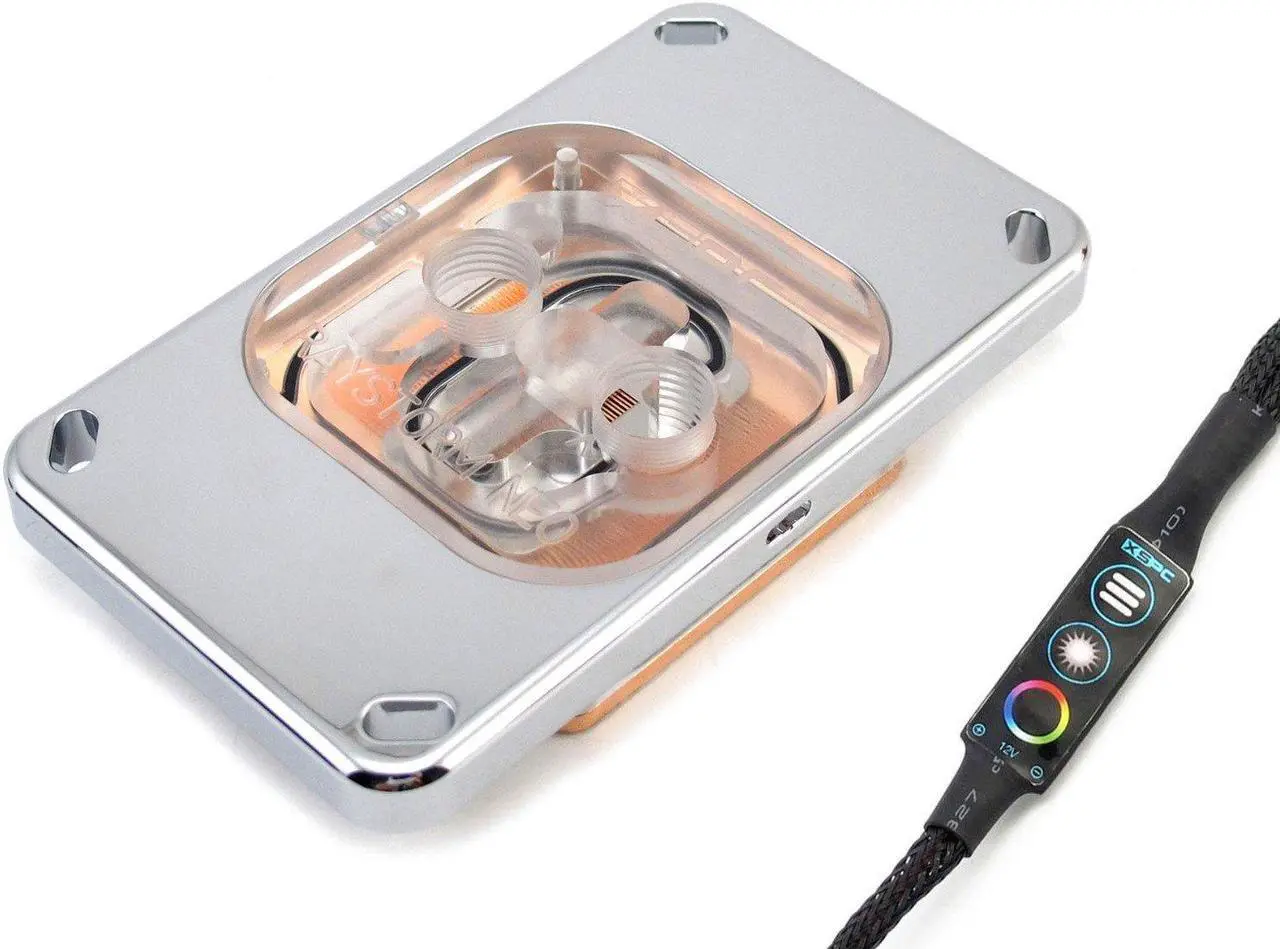 Alt view image 2 of 5 - XSPC Raystorm Neo Waterblock, AMD CPU (AM4), Chrome