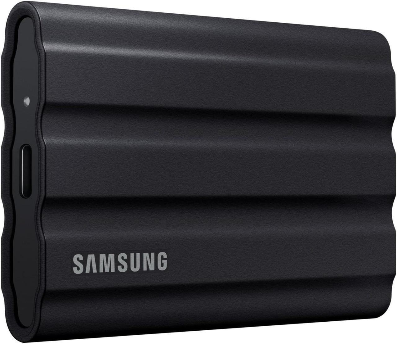 Alt view image 2 of 4 - Samsung Portable SSD T7 Shield, 1TB, USB 3.2 Gen.2, 1050MB/s Read, 1000MB/s Write, Robust External Hard Drive Outdoor for Mac, PC and Smartphone, Black, MU-PE1T0S/EU