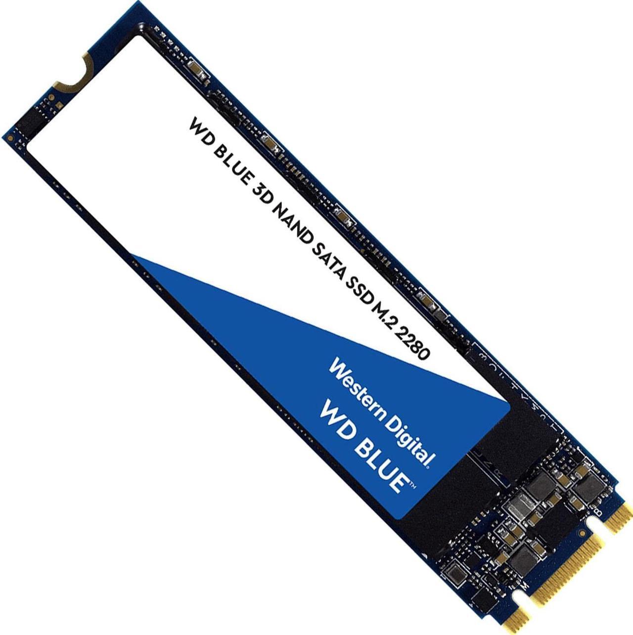 Alt view image 2 of 5 - Western Digital 500GB WD Blue 3D NAND Internal PC SSD - SATA III 6 Gb/s, M.2 2280, Up to 560 MB/s - WDS500G2B0B