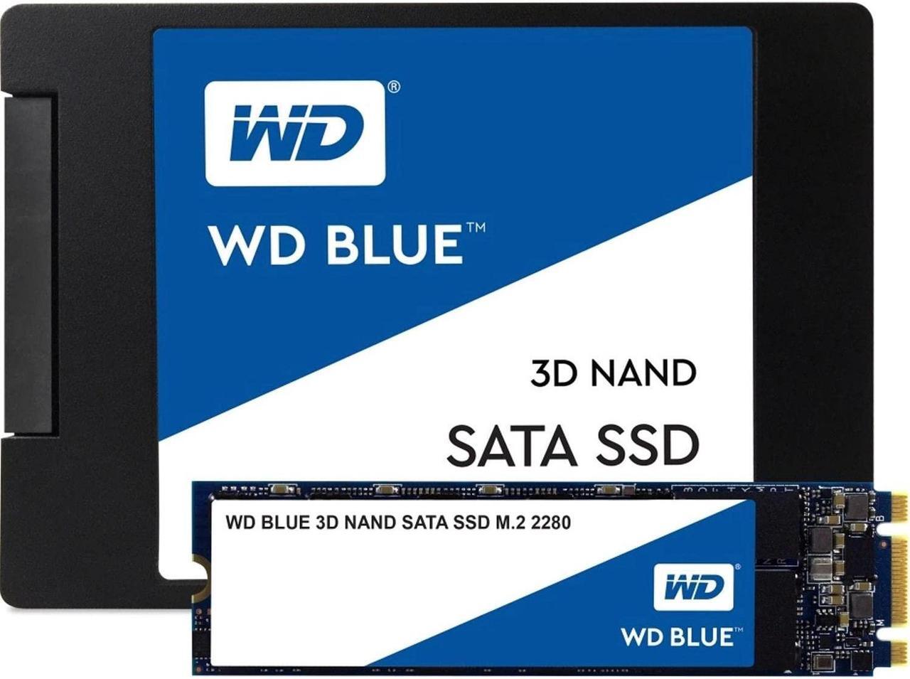 Alt view image 3 of 5 - Western Digital 500GB WD Blue 3D NAND Internal PC SSD - SATA III 6 Gb/s, M.2 2280, Up to 560 MB/s - WDS500G2B0B