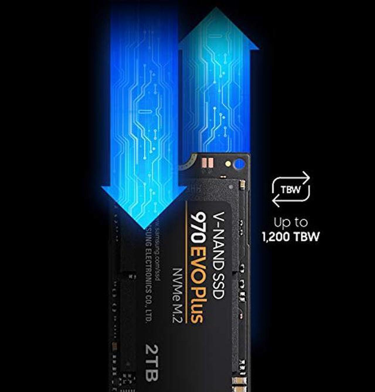 Alt view image 5 of 5 - Samsung 970 EVO Plus SSD 1TB NVMe M.2 Internal Solid State Hard Drive, V-NAND Technology, Storage and Memory Expansion for Gaming, Graphics w/Heat Control, Max Speed, MZ-V7S1T0B/AM
