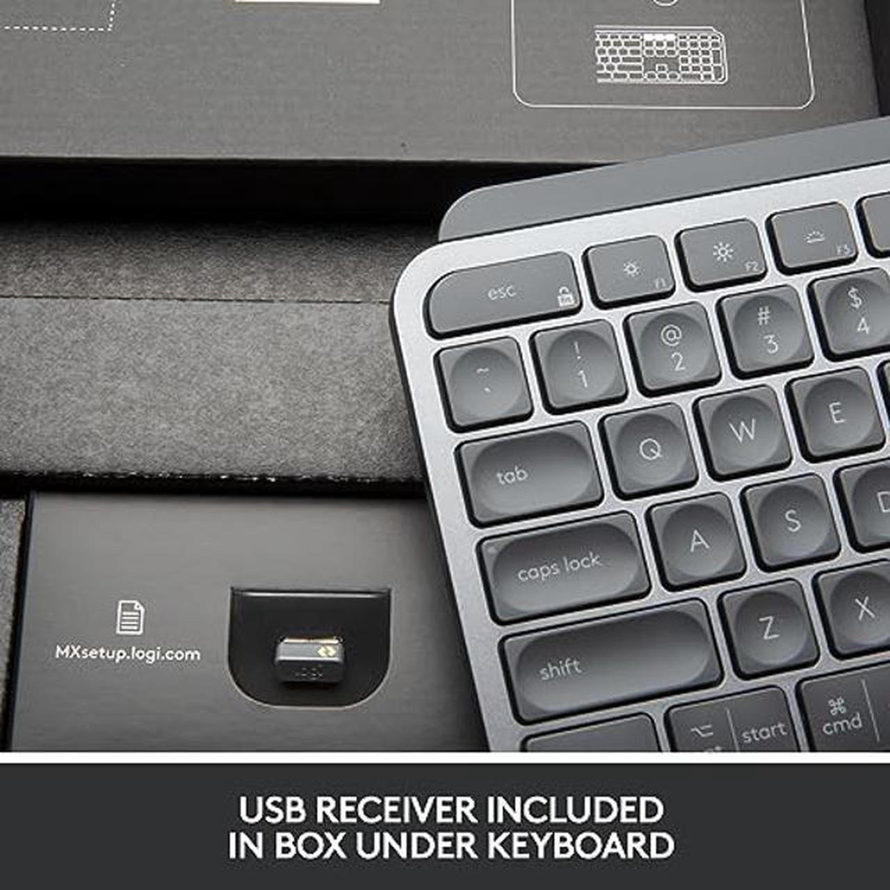 Alt view image 5 of 5 - Logitech MX Keys Mini Combo for Business , Compact, Wireless Keyboard & Mouse, Logi Bolt Technology, Bluetooth, Certified Windows/Mac/Chrome/Linux - Graphite