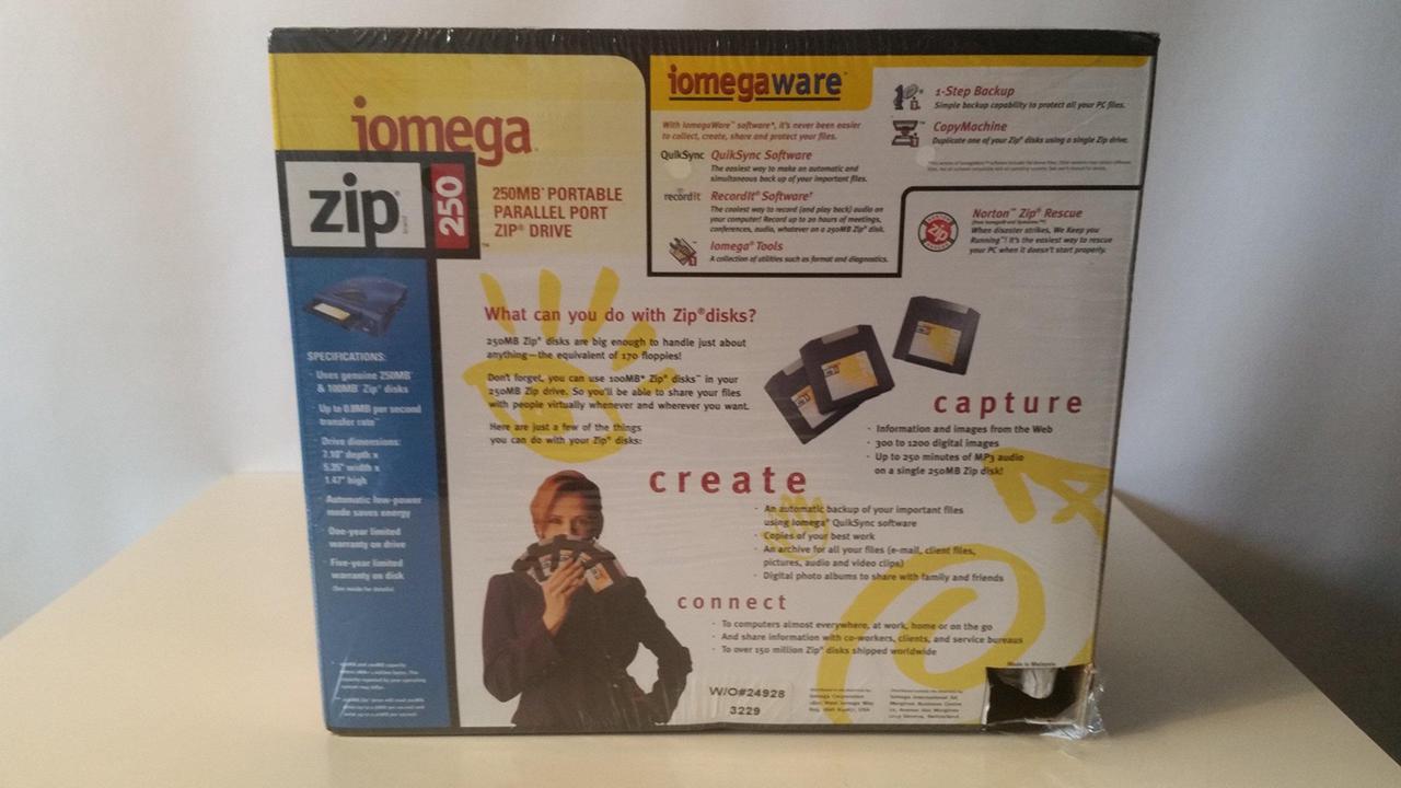 Alt view image 2 of 2 - Iomega 10918 Zip 250 MB Parallel Port