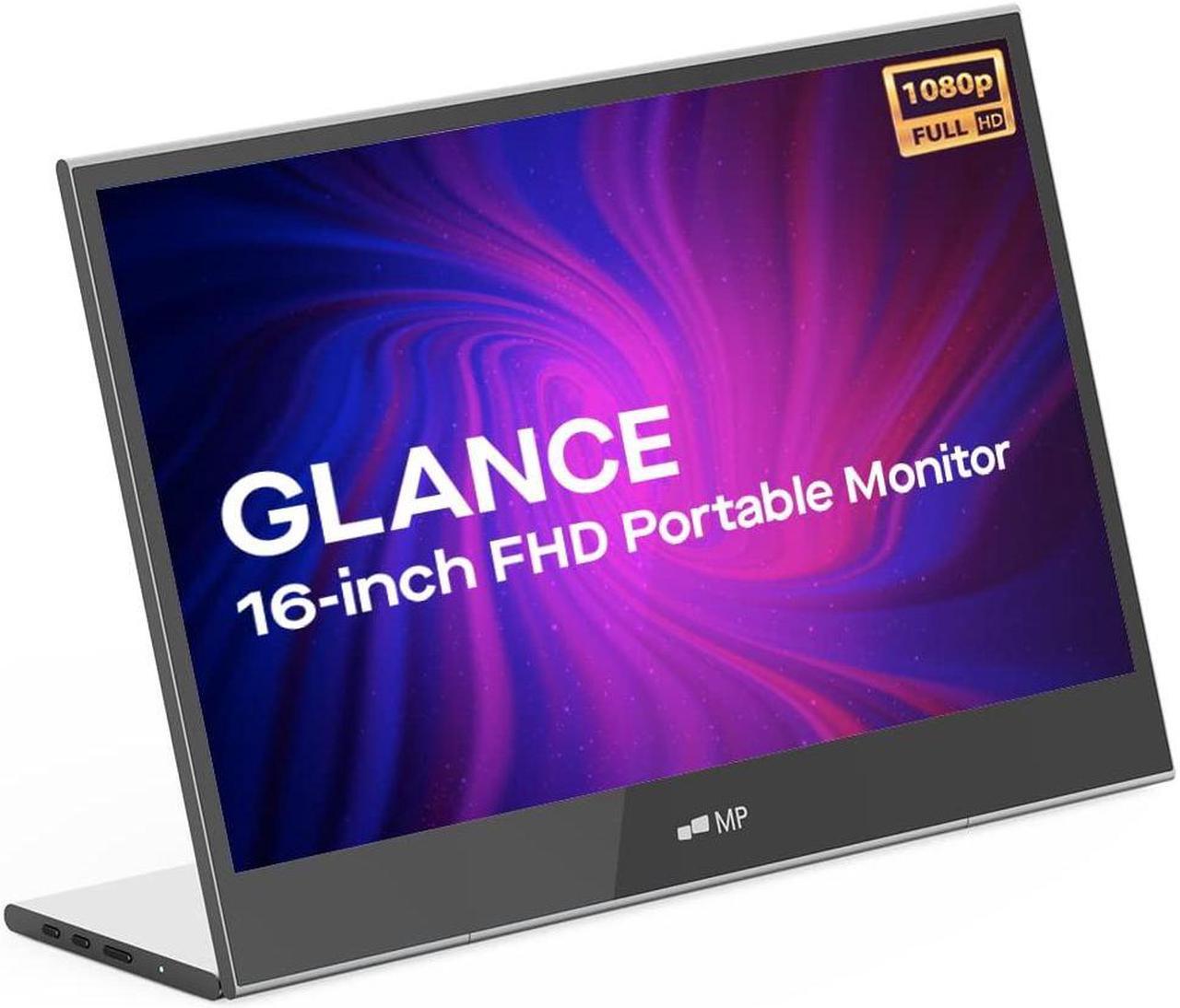 Main image of MP Mobile Pixels Portable Laptop Monitor, Glance Travel Monitor 16" 1080P FHD HDMI USB Type C Monitor, Built-in Dual Speakers, Tilt Adjustment & Non-Slip Mobile Monitor for PC, macOS, Windows, PS4/5