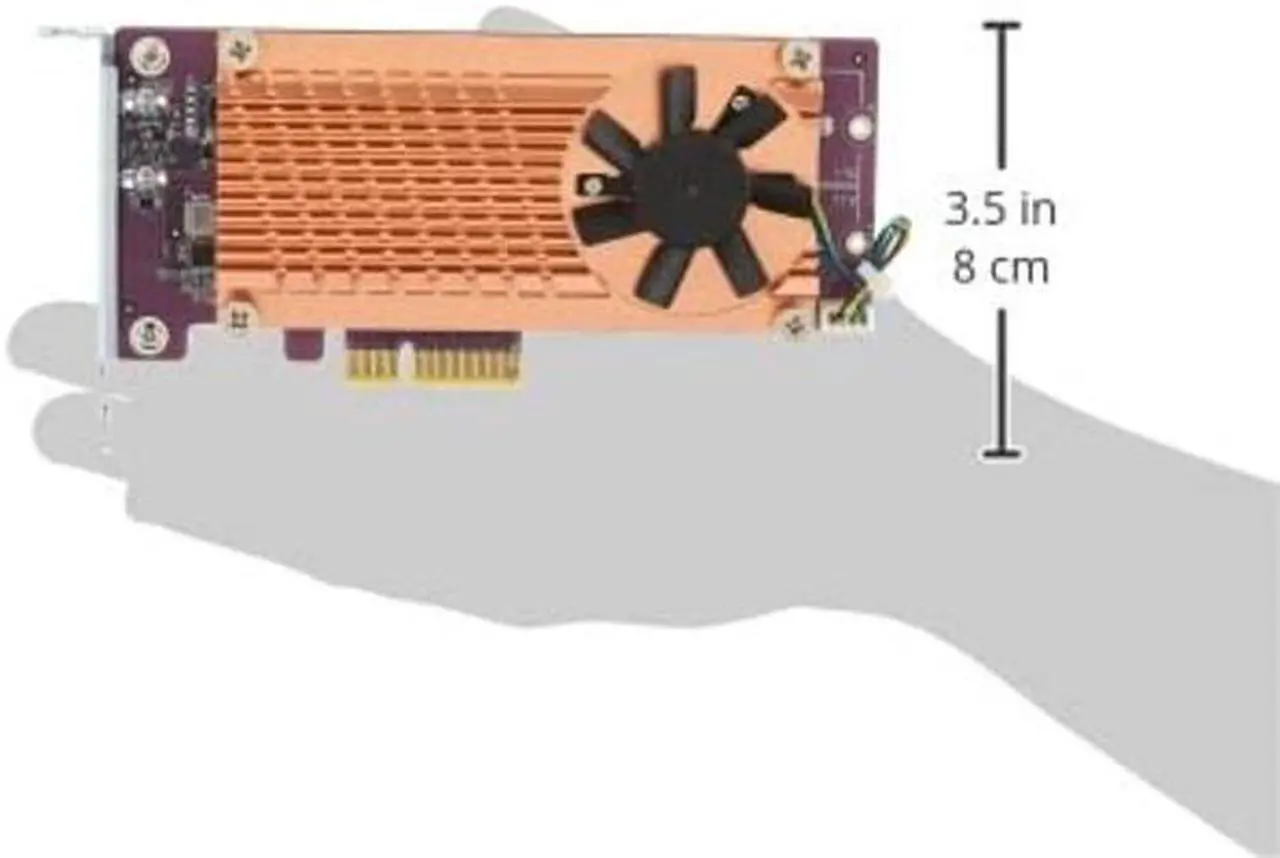 Alt view image 5 of 5 - QNAP QM2-2P-244A Dual M.2 22110/2280 Pcie SSD Expansion Card (PCIe Gen2 X4), Low-Profile Bracket Pre-Loaded, Low-Profile Flat and Full-Height are Bundled 2 x SSD