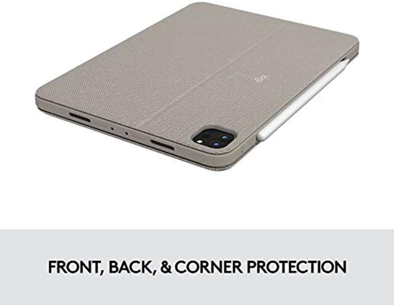 Alt view image 2 of 5 - Logitech Combo Touch iPad Pro 11-inch (1st, 2nd, 3rd, 4th gen - 2018, 2020, 2021, 2022) Keyboard Case - Detachable Backlit Keyboard, Click-Anywhere Trackpad - Sand; USA Layout