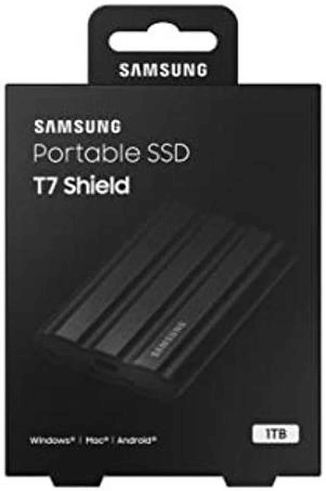 Alt view image 5 of 5 - SAMSUNG T7 Shield 2TB, Portable SSD, up-to 1050MB/s, USB 3.2 Gen2, Rugged,IP65 Water & Dust Resistant, for Photographers, Content Creators and Gaming, Extenal Solid State Drive (MU-PE2T0S/AM), Black