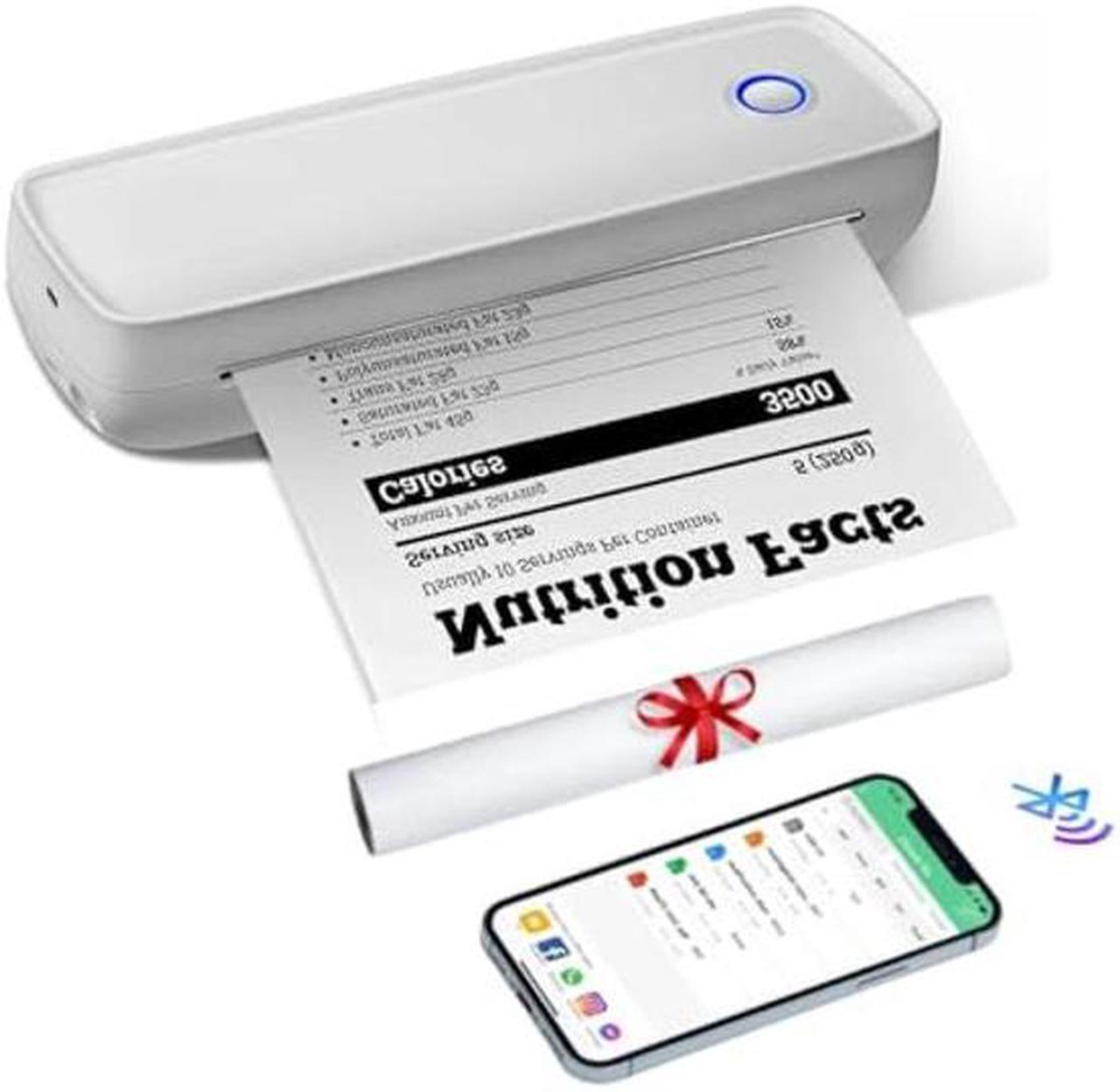 Main image of A4 Mini Printer - Bluetooth 5.2 200dpi Inkless Portable Thermal Printer, USB Rechargeable Wireless Printing Machine with 7 Printing Size for Home Work Travel