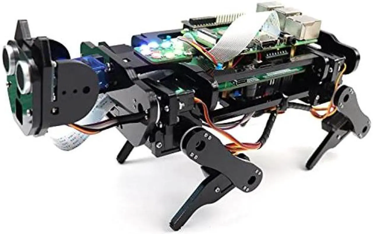 Main image of FREENOVE Robot Dog Kit for Raspberry Pi 5 4 B 3 B+ Zero 2 W, Walking, Self Balancing, Face Recognition, Ball Tracing, Ultrasonic Ranging, App Control, Camera, Servo (Raspberry Pi NOT Included)