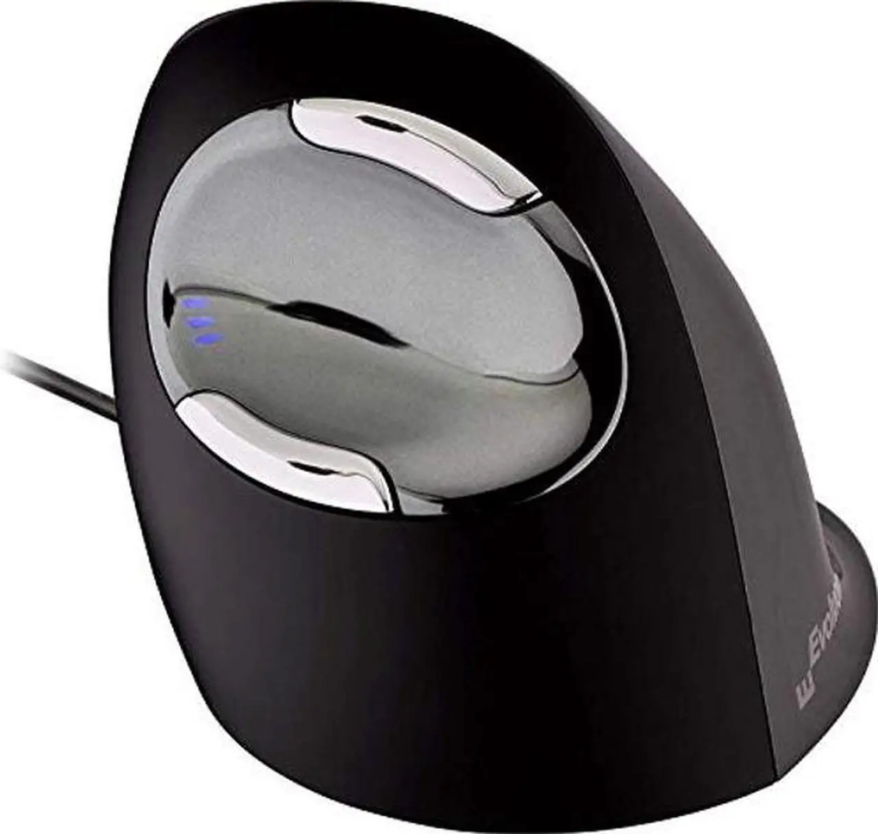 Alt view image 2 of 5 - Evoluent Vertical Mouse D Medium (VMDM) - Ergonomic Wired Mouse for Laptop and PC with Jestik Microfiber Cloth