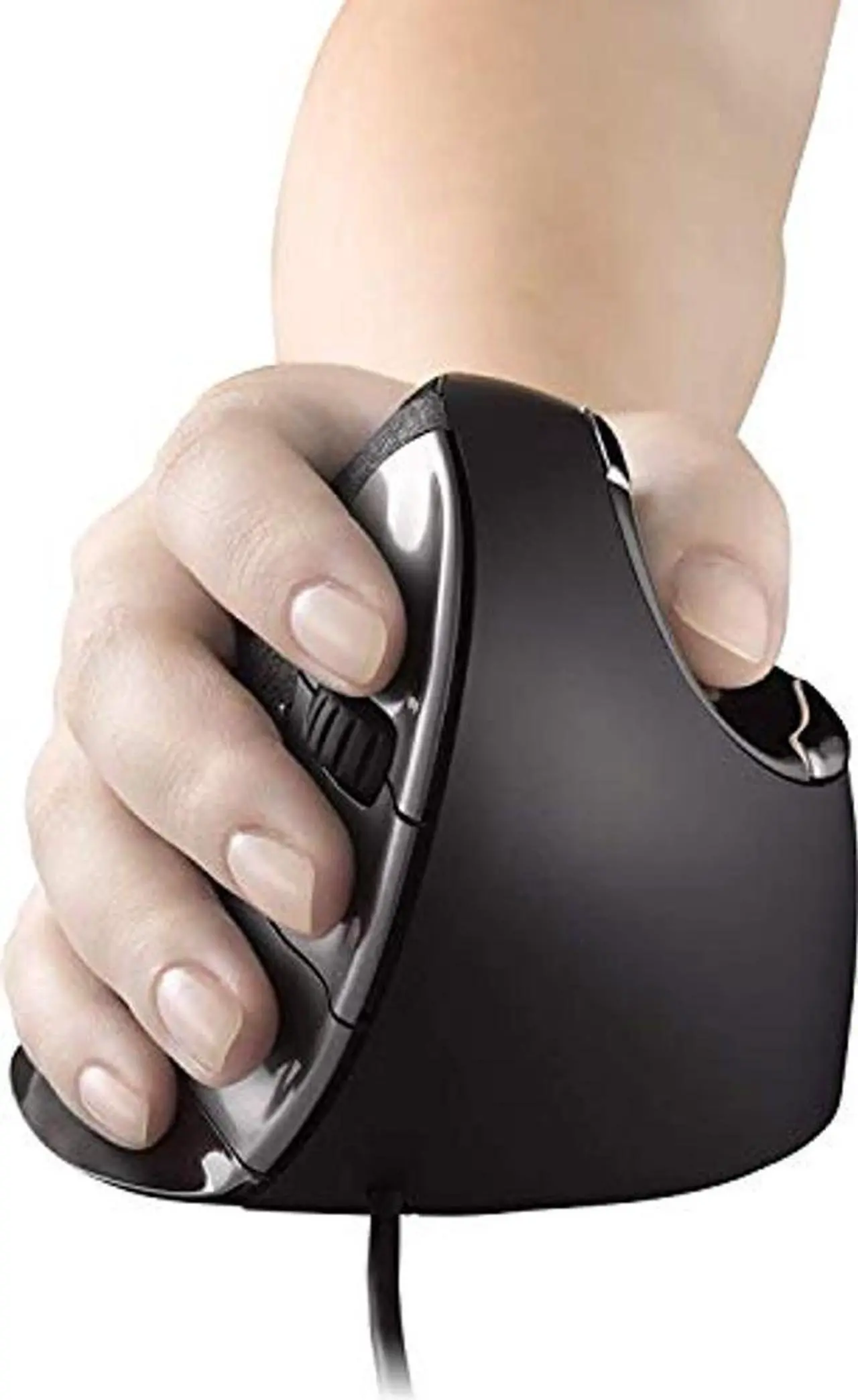 Alt view image 4 of 5 - Evoluent Vertical Mouse D Medium (VMDM) - Ergonomic Wired Mouse for Laptop and PC with Jestik Microfiber Cloth