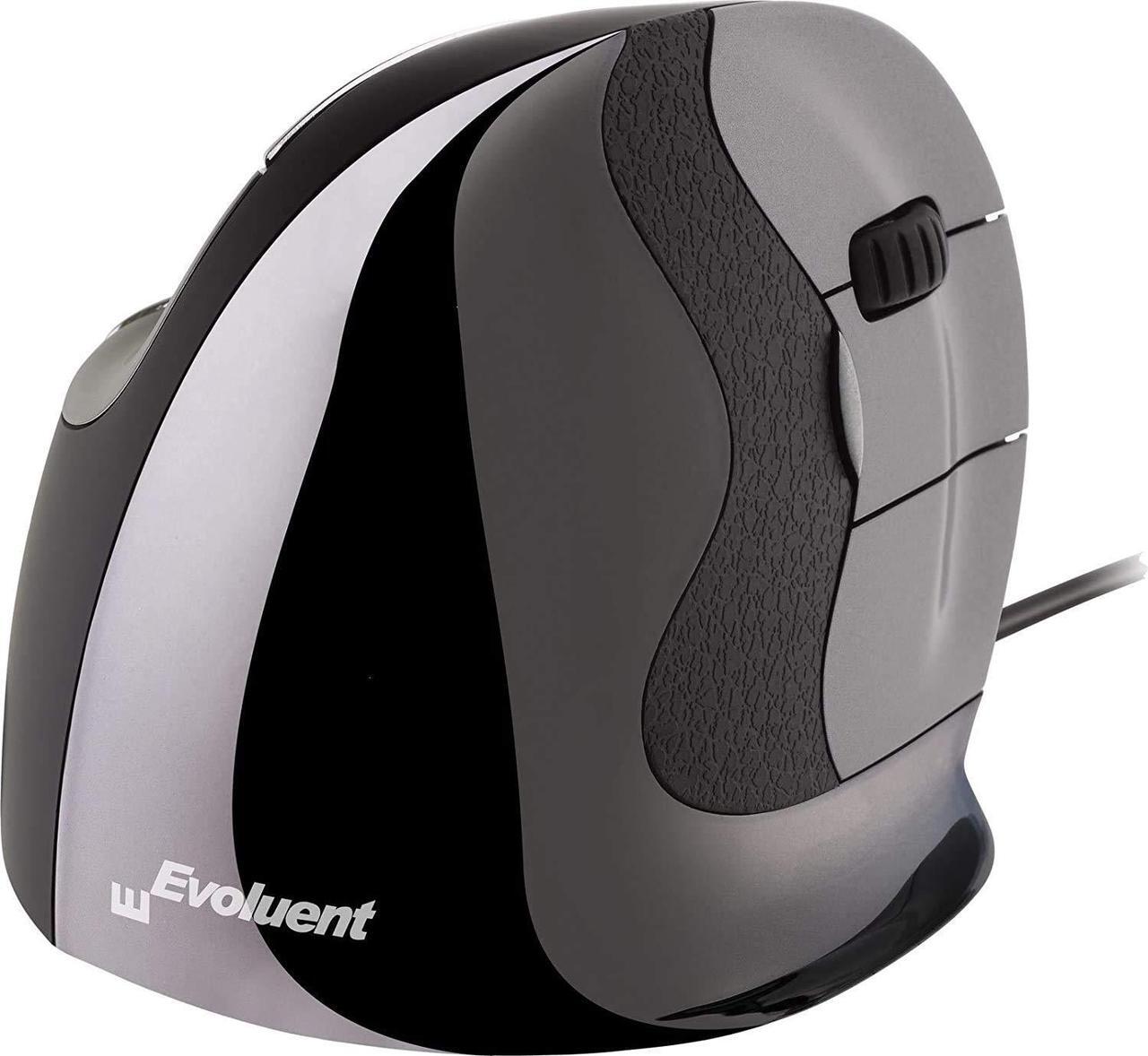 Alt view image 4 of 5 - Evoluent Vertical Mouse D Large (VMDL) - Ergonomic Wired Mouse for Laptop and PC with Jestik Microfiber Cloth